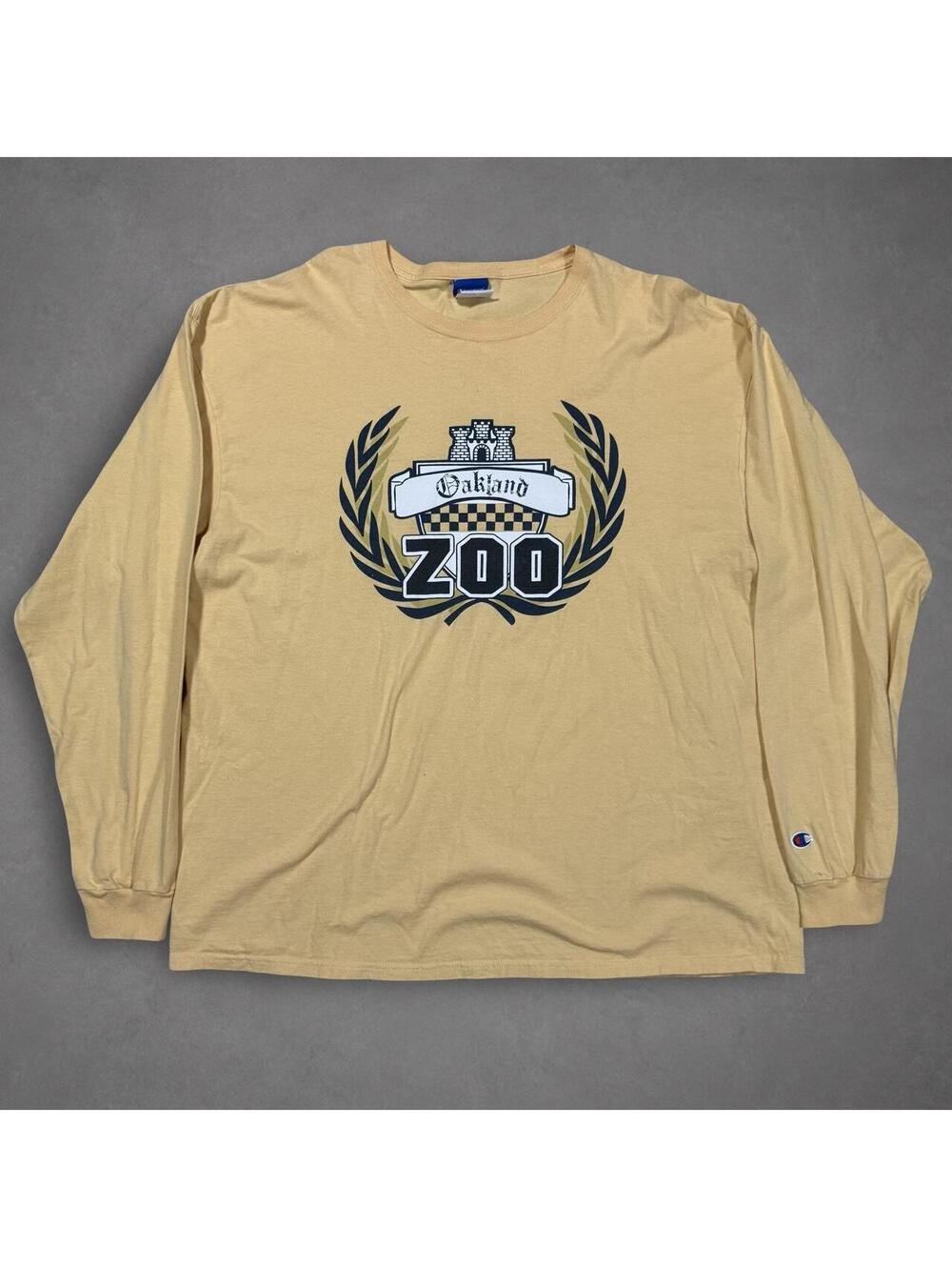 Vintage Champion Pitt Oakland Zoo Long Sleeve Shirt XXL